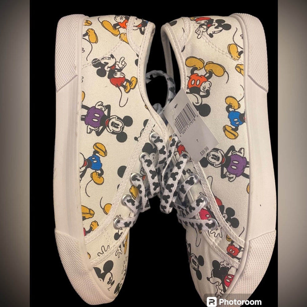 Disney parks canvas shoes low top sneakers size 7 NWT - Picture 3 of 5